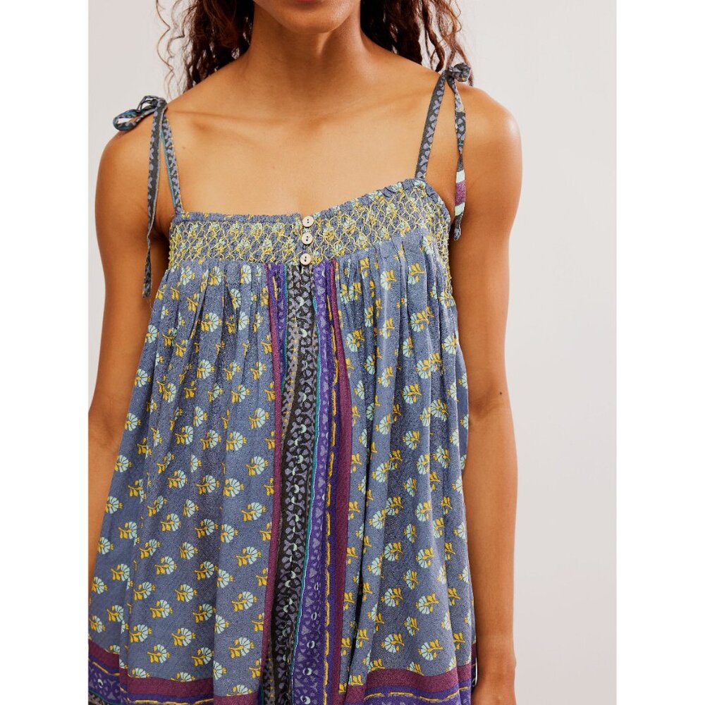 🆕 FREE PEOPLE Rule The World Romper / Deep Blue Combo - Picture 4 of 7